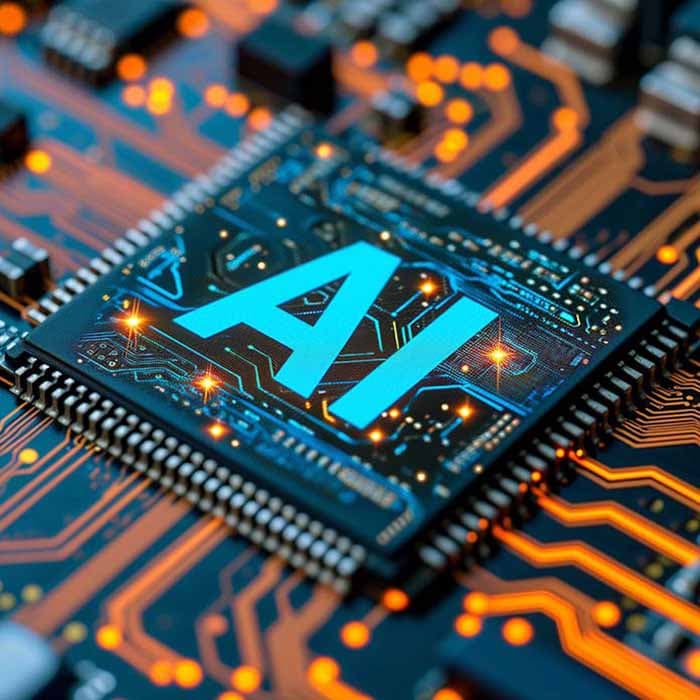 Image of CPU with AI logo