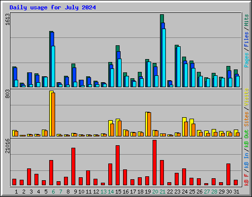 Daily usage for July 2024