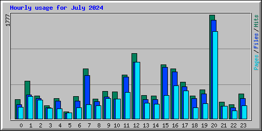 Hourly usage for July 2024