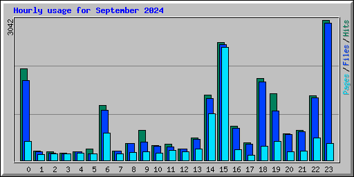 Hourly usage for September 2024