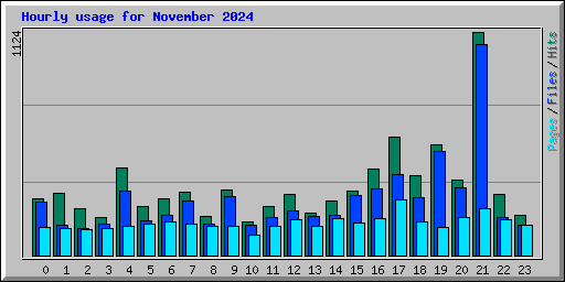 Hourly usage for November 2024