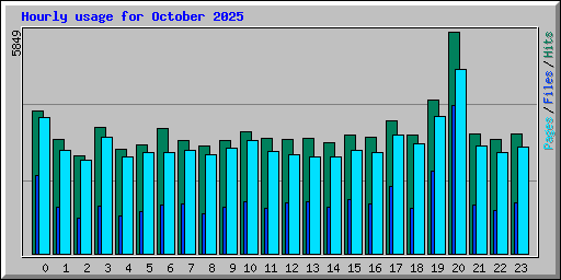 Hourly usage for October 2025