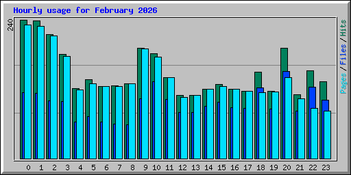 Hourly usage for February 2026