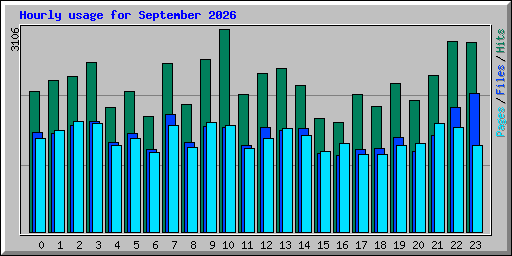 Hourly usage for September 2026